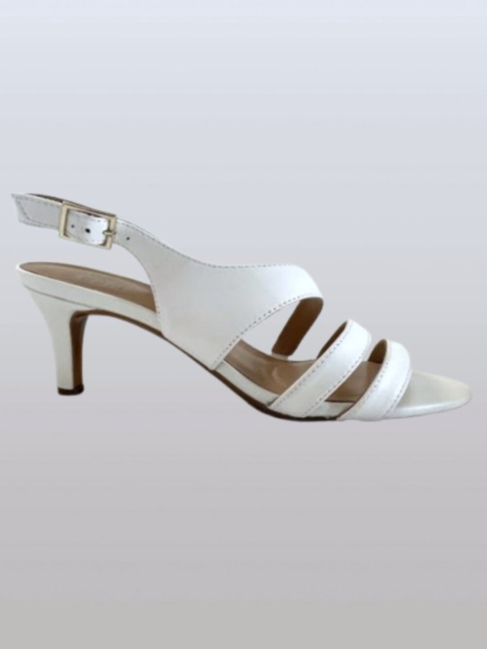 Naturalizer TAIMI White Sandal Open toe Mid Heel Size 9